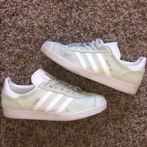 Adidas Gazelles mint green